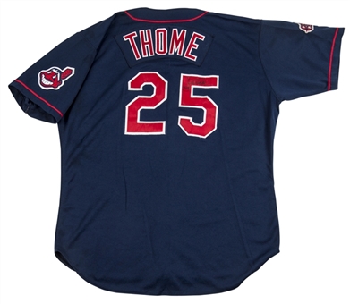 1999  Jim Thome Game Used and Signed Indians Jersey (JSA)